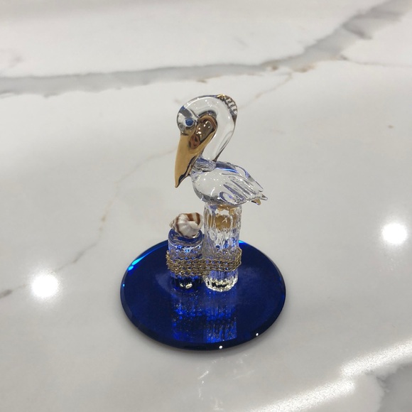 glass baron Other - Glass pelican with gold